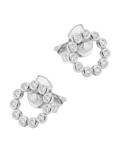 Round Shaped Silver Stud Earring STS-7012